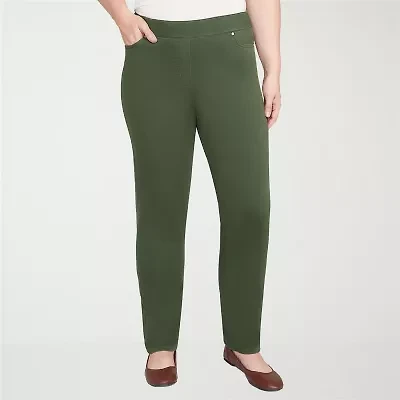 Alfred Dunner Mount Laurel Womens Straight Pull-On Pant