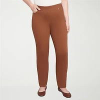 Alfred Dunner Mount Laurel Womens Straight Pull-On Pant