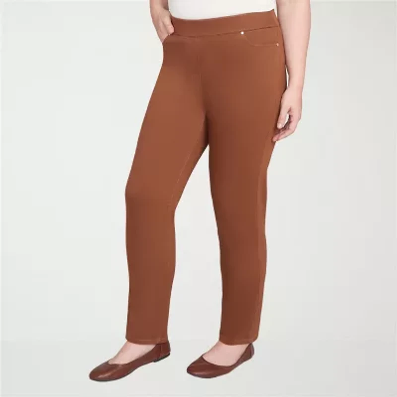 Alfred Dunner Mount Laurel Womens Straight Pull-On Pant