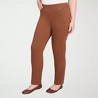 Alfred Dunner Mount Laurel Womens Straight Pull-On Pant