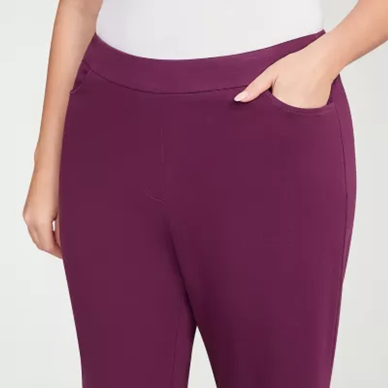 Alfred Dunner Urban Legend Womens Straight Pull-On Pant