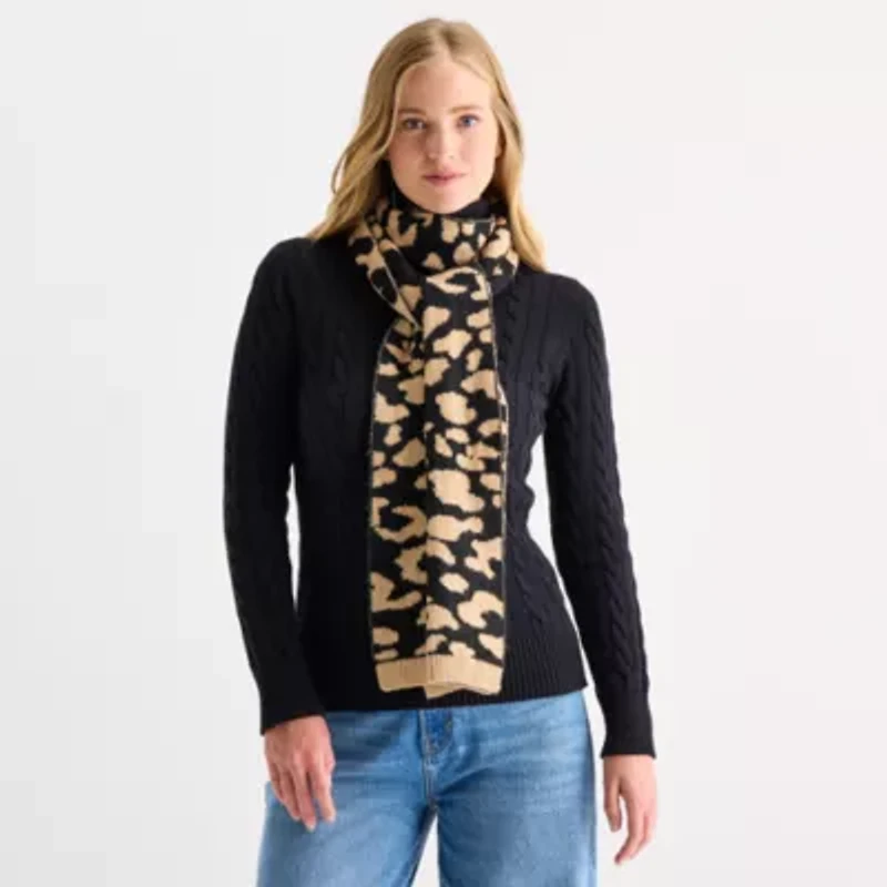 Mixit Leopard Oblong Scarf