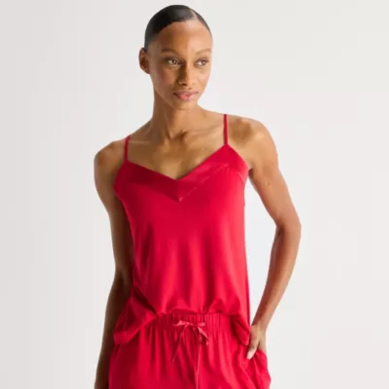 Ambrielle Womens V-Neck Sleeveless 2-pc. Pajama Sets