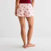 Arizona Body Womens Flannel Juniors Pajama Shorts