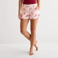 Arizona Body Womens Flannel Juniors Pajama Shorts