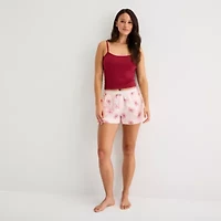 Arizona Body Womens Flannel Juniors Pajama Shorts