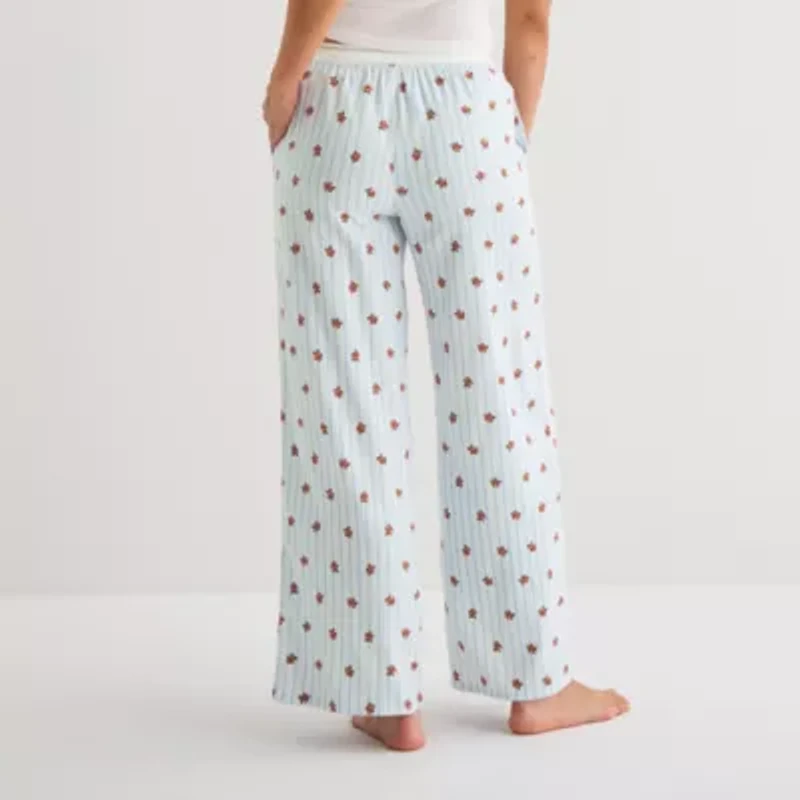 Arizona Body Womens Flannel Juniors Pajama Pants