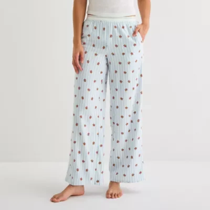 Arizona Body Womens Flannel Juniors Pajama Pants