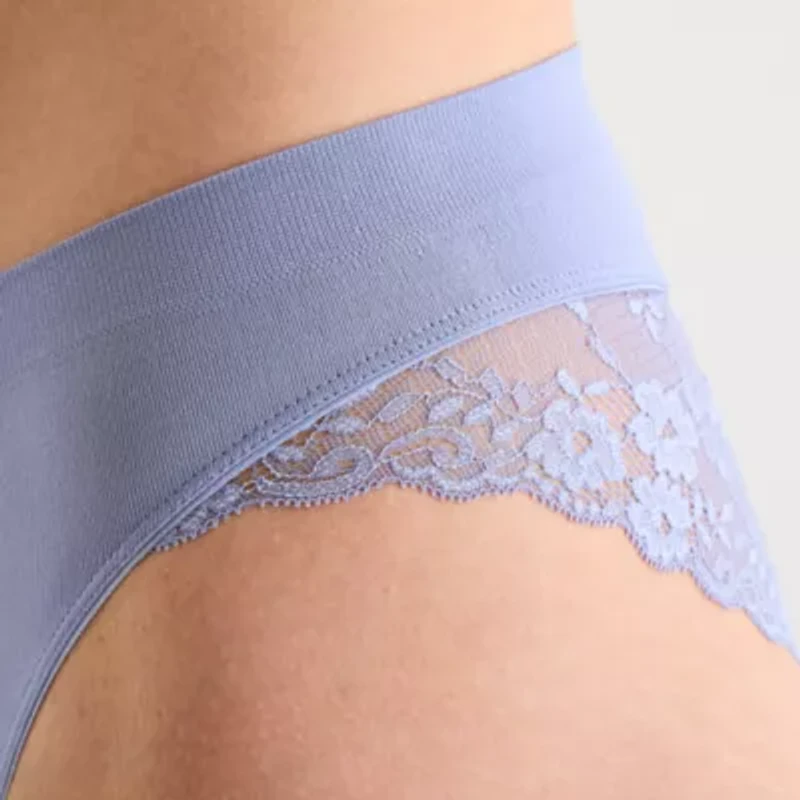 Ambrielle Seamless Lace High Cut Panty