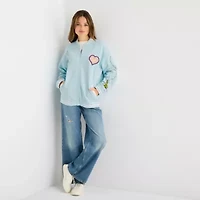 Womens Grinch Fleece Midweight Juniors Bomber Jacket