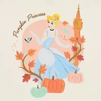 Cinderella Pumpkin Princess Oversized Tee Womens Crew Neck Short Sleeve Juniors Graphic T-Shirt