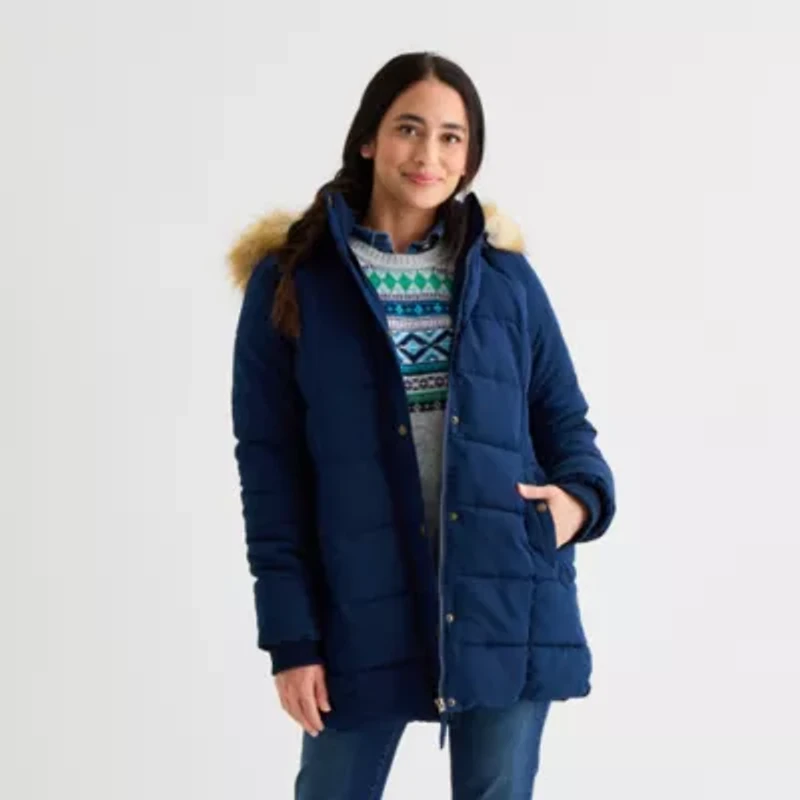 St. John's Bay Womens Heavyweight Puffer Jacket