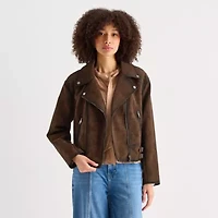 a.n.a Womens Faux Leather Lightweight Jacket