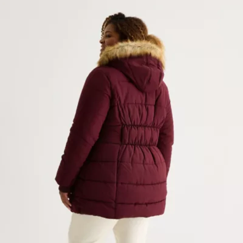 St. John's Bay Womens Heavyweight Plus Puffer Jacket