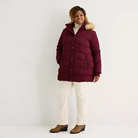 St. John's Bay Womens Heavyweight Plus Puffer Jacket