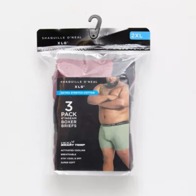 Shaquille O'Neal XLG™ Activated Cooling Mens Big and Tall 3 Pack Boxer Briefs 358820