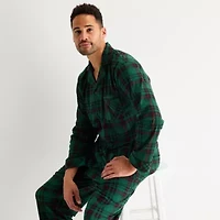 St. John's Bay Mens Fleece Long Sleeve 2-pc. Pajama Sets