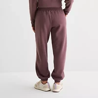 Xersion Womens Drawstring Waist Cuffed Mid Rise Fleece Active Jogger Pant
