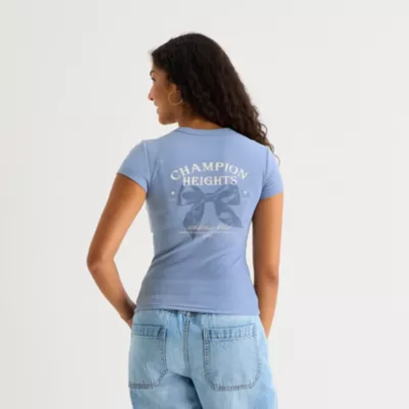 Arizona Baby Womens Juniors Crew Neck Short Sleeve T-Shirt