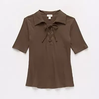 a.n.a Womens Elbow Sleeve T-Shirt