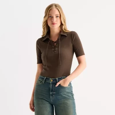 a.n.a Womens Elbow Sleeve T-Shirt