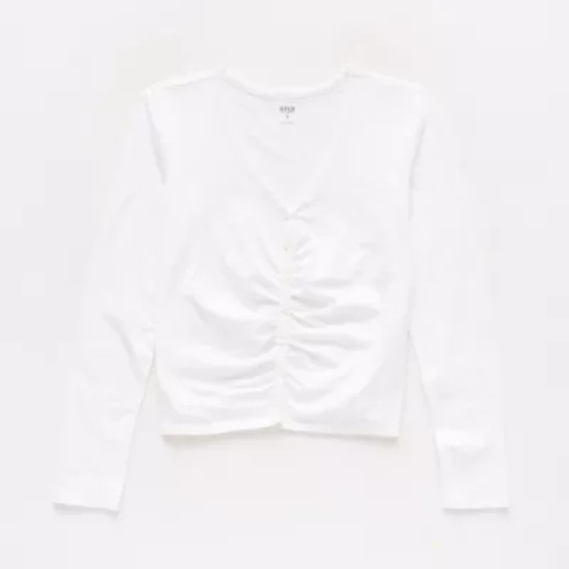 a.n.a Womens V Neck Long Sleeve T-Shirt