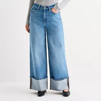 a.n.a Womens Highest Rise Wide Leg Jean