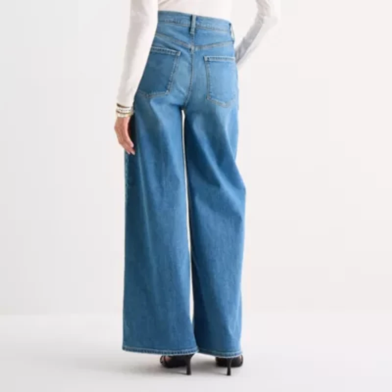 a.n.a Womens Highest Rise Wide Leg Jean