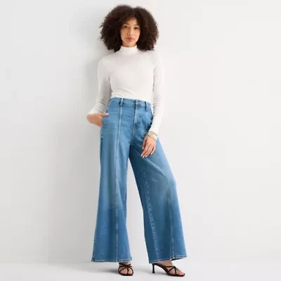 a.n.a Womens Highest Rise Wide Leg Jean