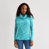 St. John's Bay Womens Cowl Neck Long Sleeve T-Shirt