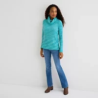 St. John's Bay Womens Cowl Neck Long Sleeve T-Shirt
