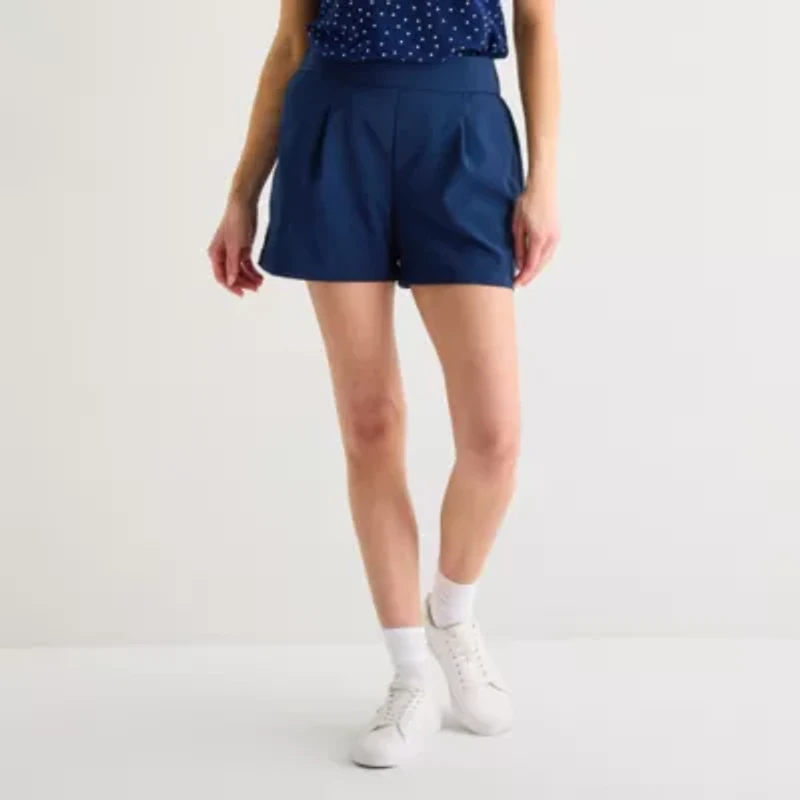 St. John's Bay Womens Mid Rise Pleated Short