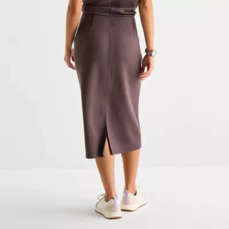 Stylus Womens Midi A-Line Skirt