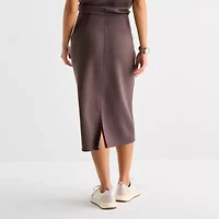 Stylus Womens Midi A-Line Skirt