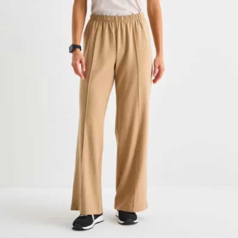 Stylus Womens Wide Leg Mid Rise Trouser