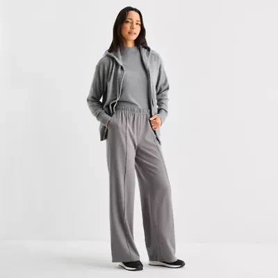 Stylus Womens Wide Leg Mid Rise Trouser