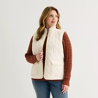 St. John's Bay Womens Plus Midweight Quilted Vest