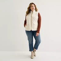 St. John's Bay Womens Plus Midweight Quilted Vest