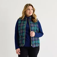 St. John's Bay Womens Plus Midweight Quilted Vest