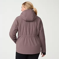 Free Country Womens Water Resistant Easy-on + Easy-off Lightweight Plus Softshell Jacket
