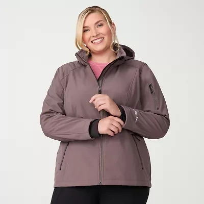 Free Country Womens Water Resistant Easy-on + Easy-off Lightweight Plus Softshell Jacket