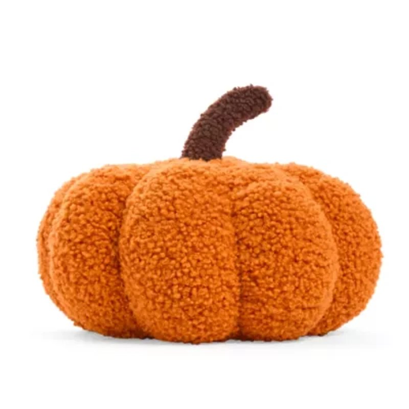 Linden Street Pumpkin Figural Round Throw Pillow