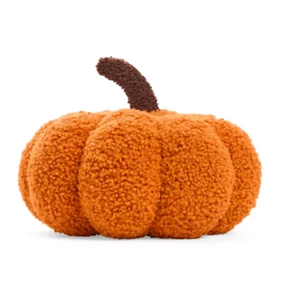 Linden Street Pumpkin Figural Round Throw Pillow