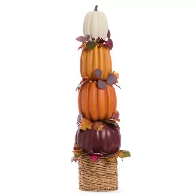 Linden Street Stacked Pumpkin Porch Thanksgiving Yard Art
