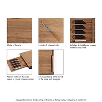 Picnic Time 4-pc. Wood Cheese Board Set