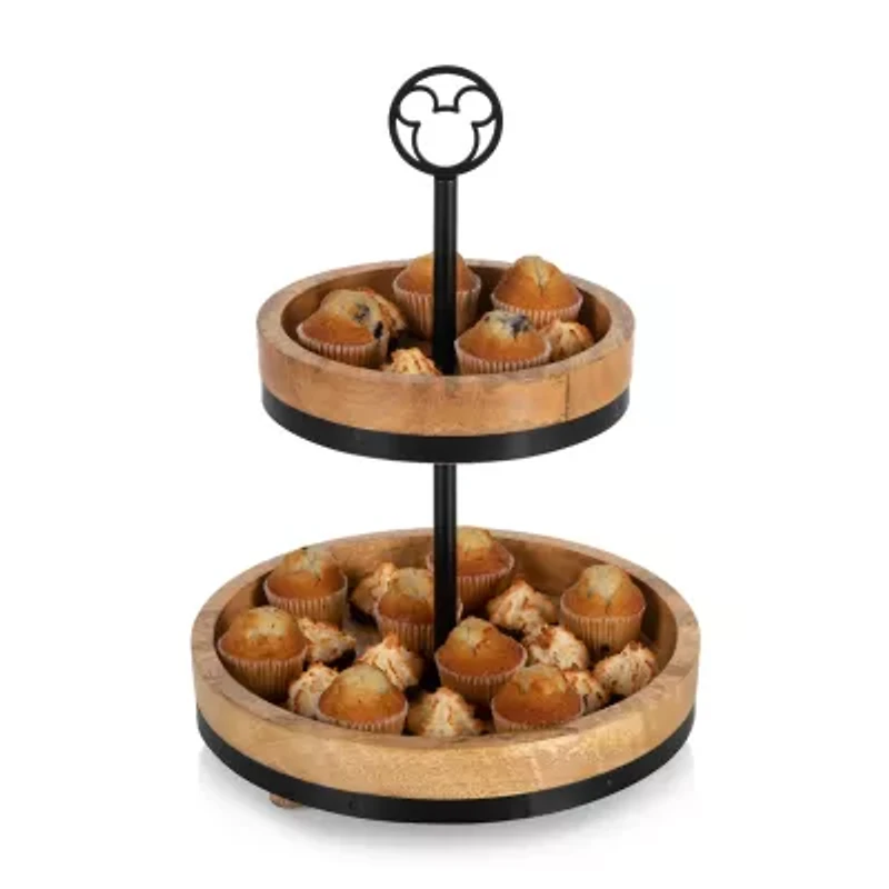 Picnic Time Wood Tiered Server