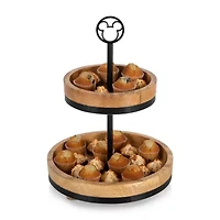 Picnic Time Wood Tiered Server