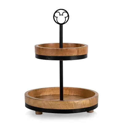 Picnic Time Wood Tiered Server