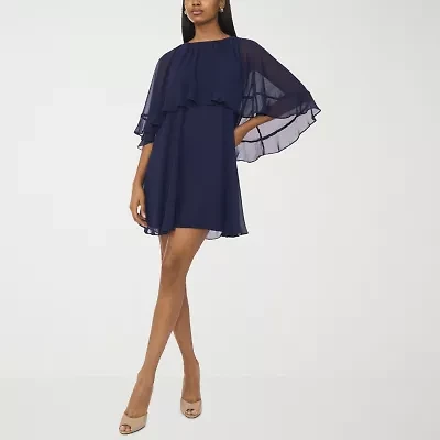 Sam And Jess Womens 3/4 Sleeve Shift Dress