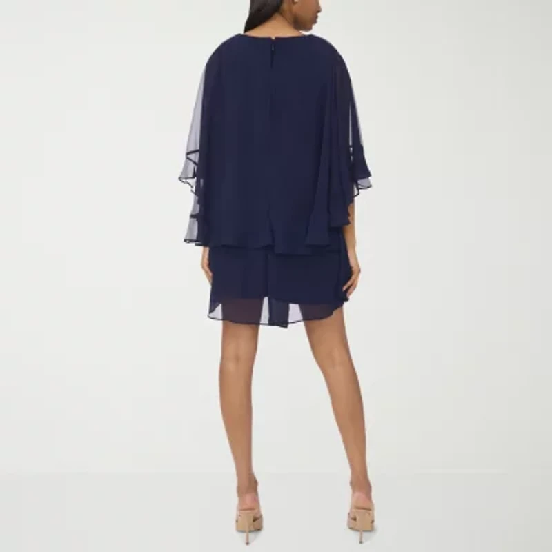 Sam And Jess Womens 3/4 Sleeve Shift Dress